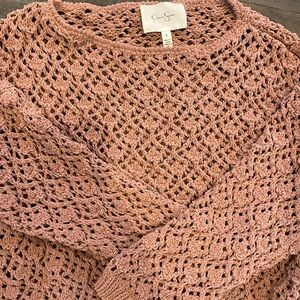 Jessica Simpson cropped brown sweater. Size small.